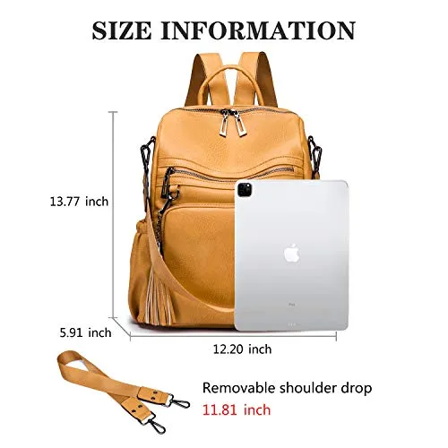 Women's PU Leather Backpack Fashion Travel Bag