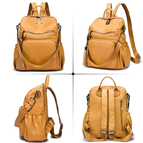 Women's PU Leather Backpack Fashion Travel Bag