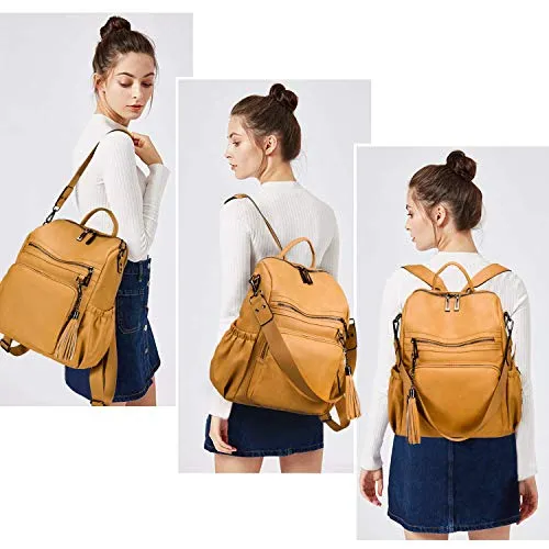 Women's PU Leather Backpack Fashion Travel Bag